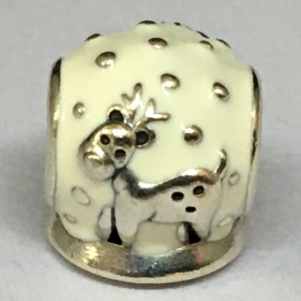 Group 3: Pandora Charm Snow Globe/Reindeer 791228EN12 $30.00 Good Condition